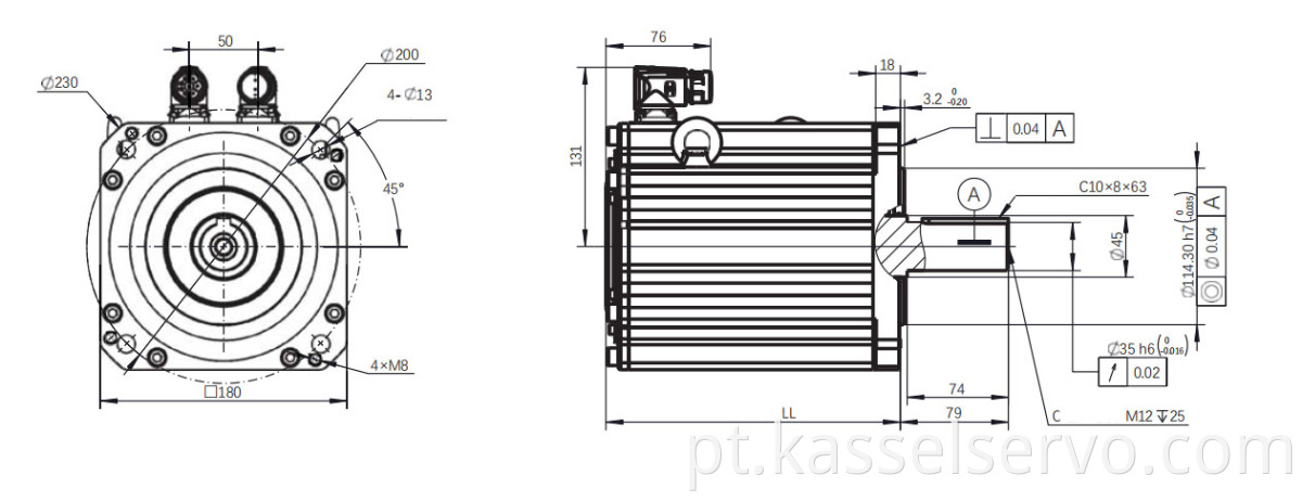 Z8M 400V 5.0KW 180mm